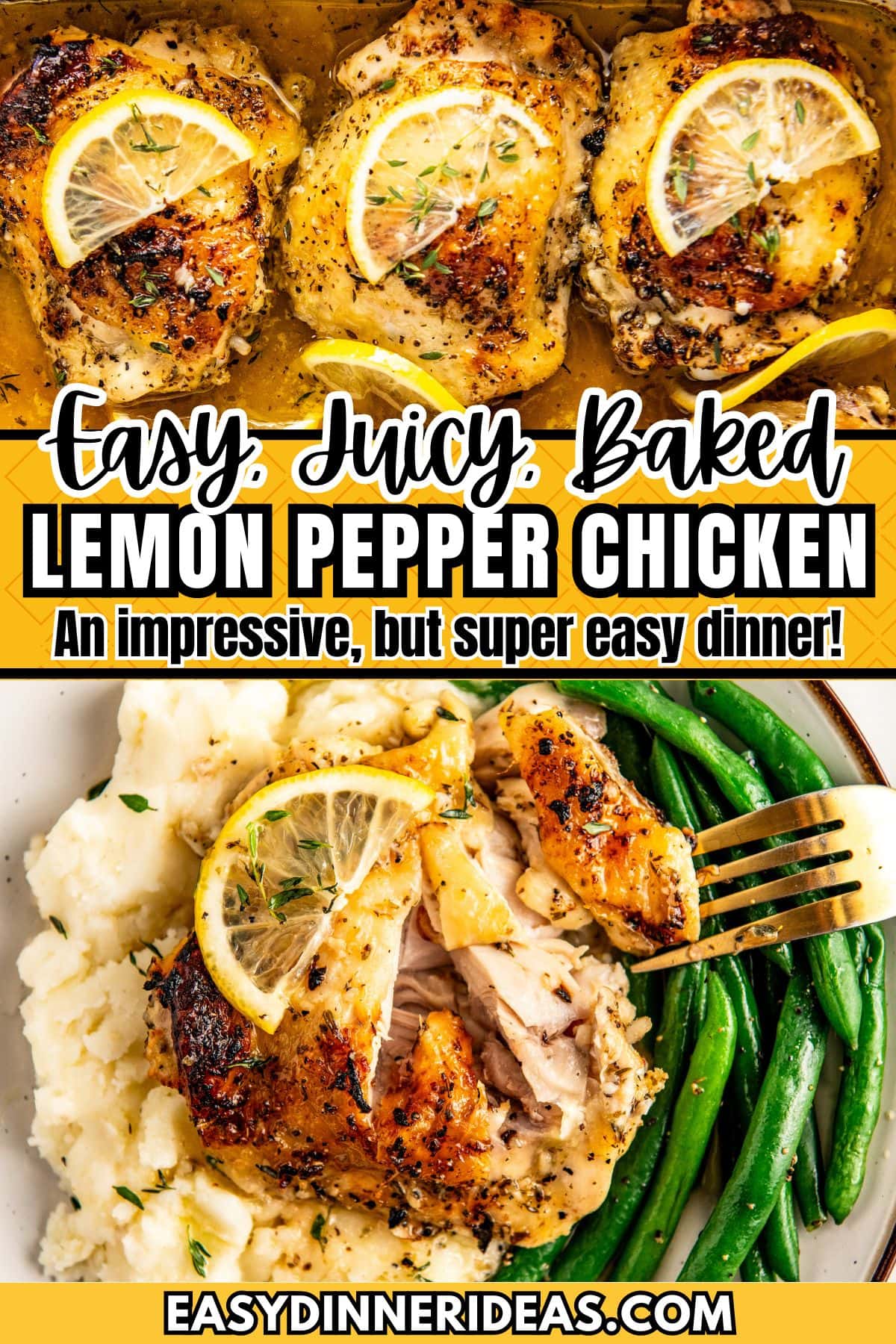 Baked Lemon Pepper Chicken Recipe | Easy Dinner Ideas