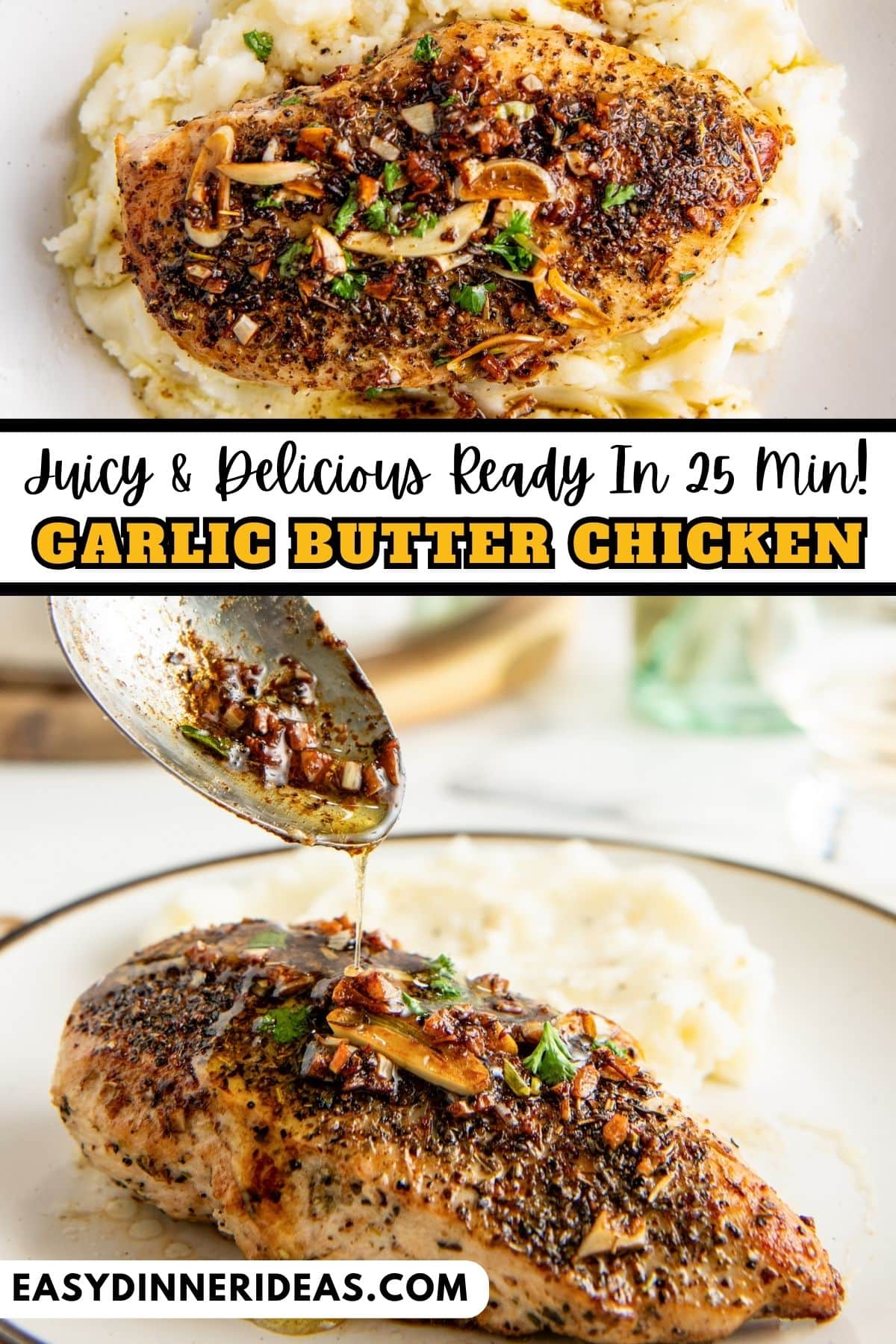 Garlic Butter Chicken (Easy OneSkillet Meal!) Easy Dinner Ideas
