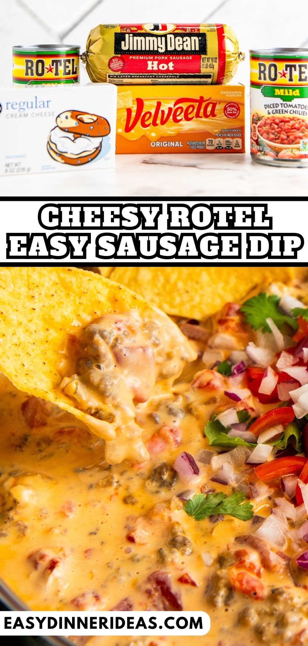 Velveeta Rotel Sausage Dip Easy Dinner Ideas 4027