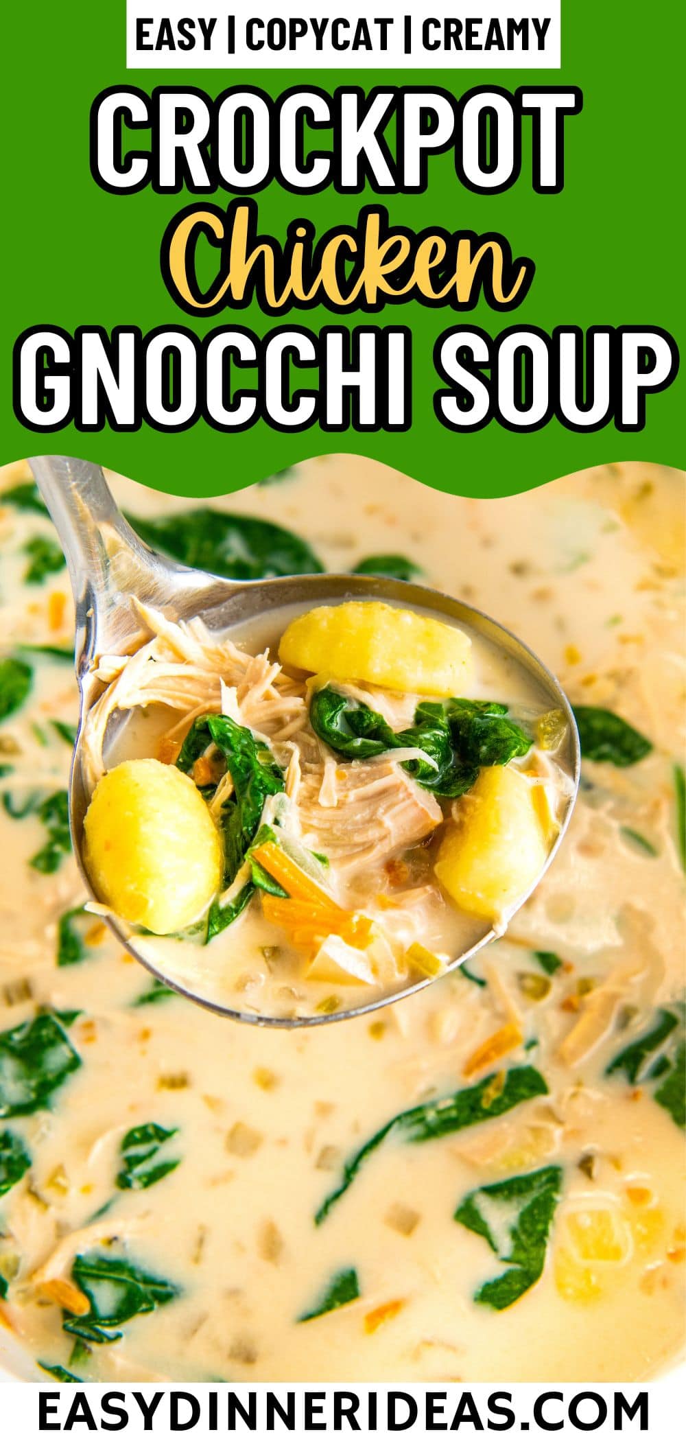 Crockpot Chicken Gnocchi Soup Easy Dinner Ideas