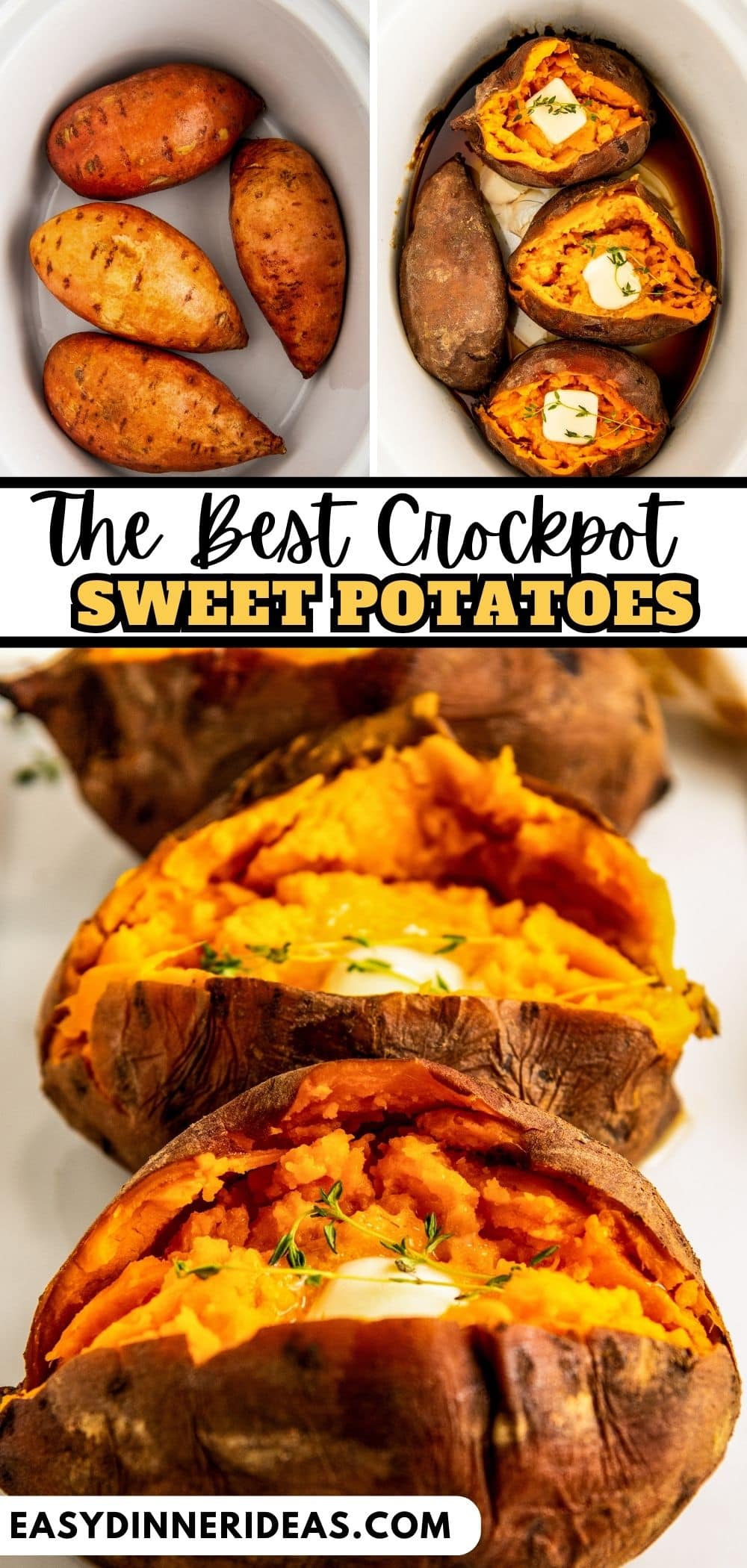 Easy Crockpot Sweet Potatoes | Easy Dinner Ideas