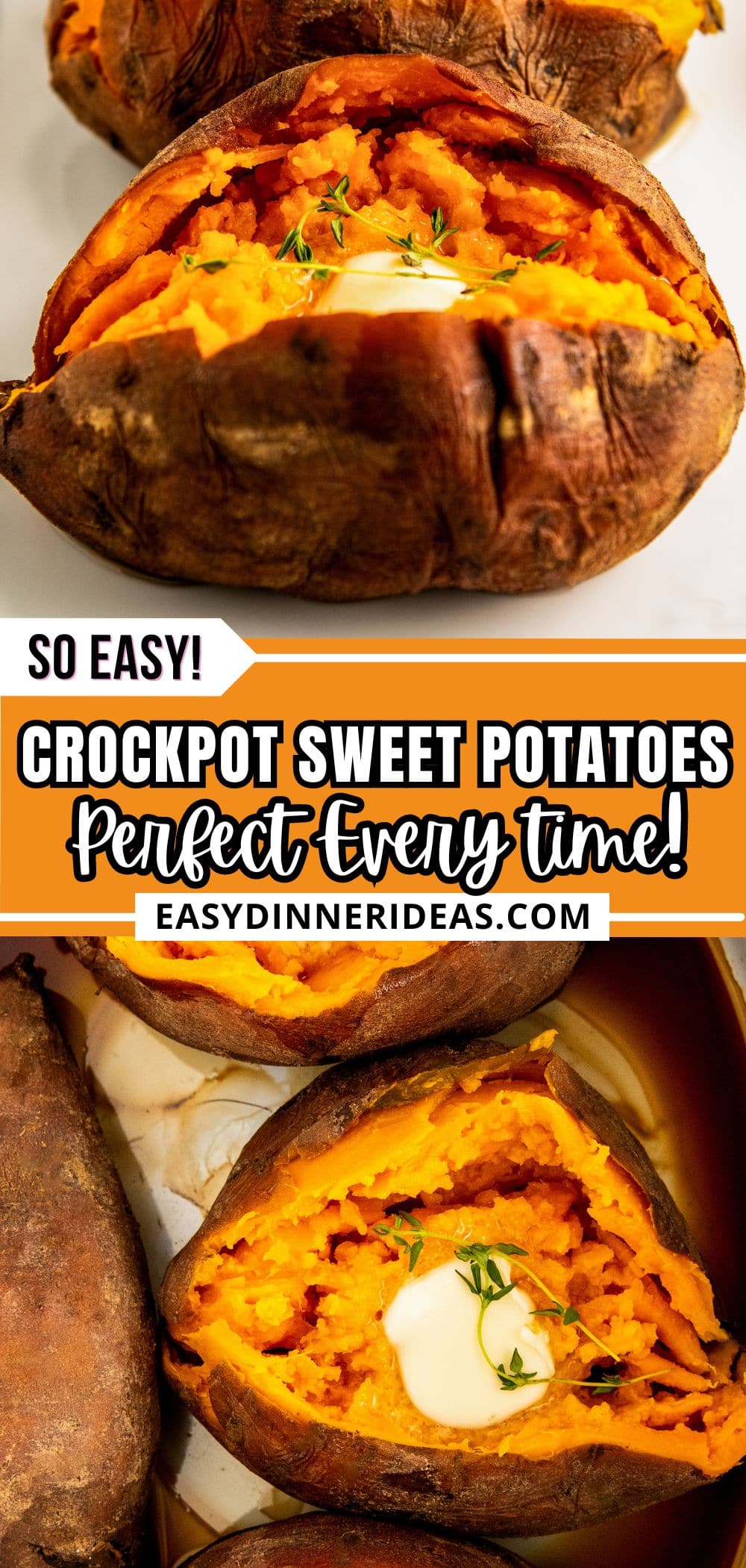 Easy Crockpot Sweet Potatoes Easy Dinner Ideas Crockpot Sweet Potatoes Recipe Pin