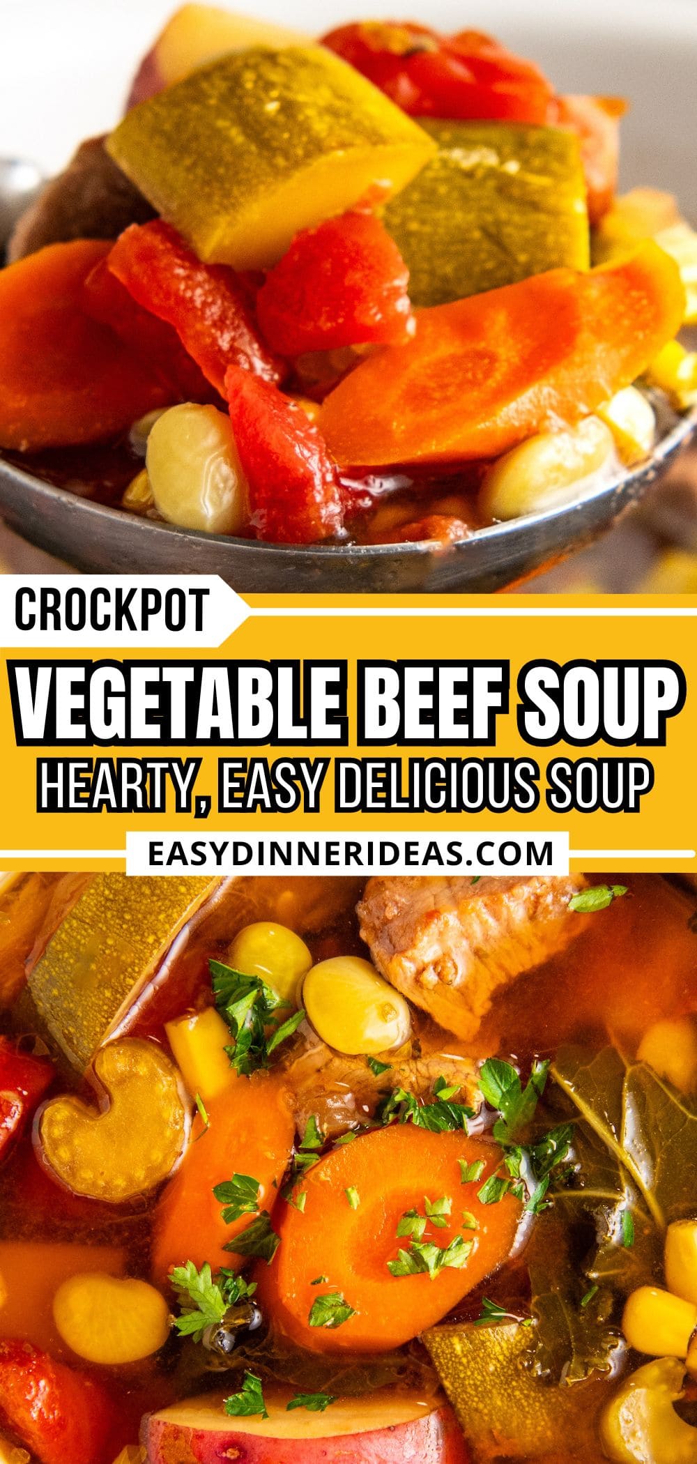 Crockpot Vegetable Beef Soup Recipe | Easy Dinner Ideas