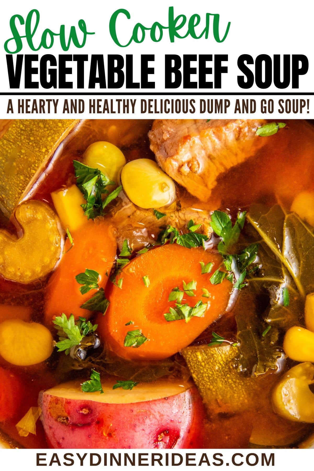 Crockpot Vegetable Beef Soup Recipe | Easy Dinner Ideas