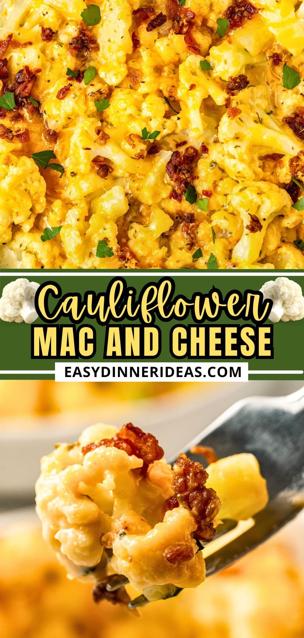 Baked Cauliflower Mac and Cheese Easy Dinner Ideas