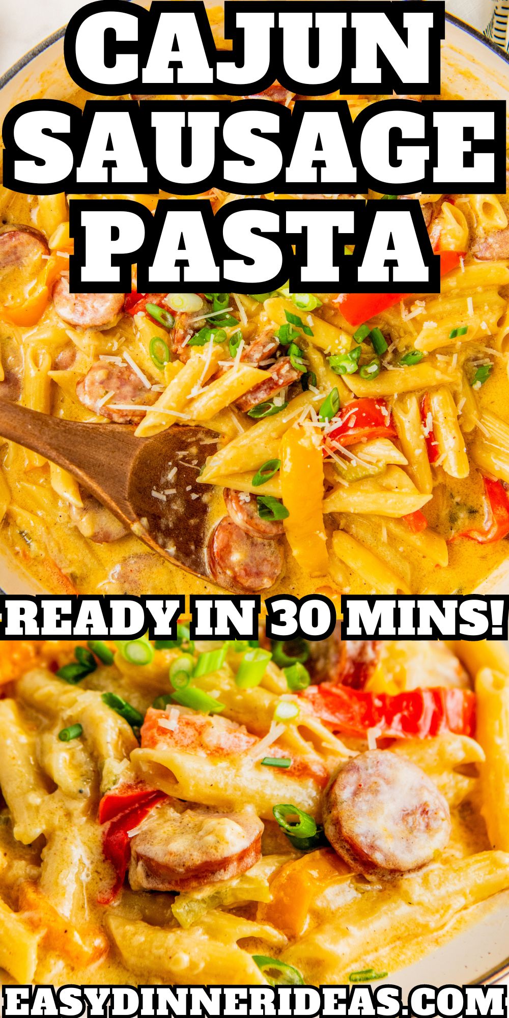 Creamy Cajun Sausage Pasta Recipe Easy Dinner Ideas