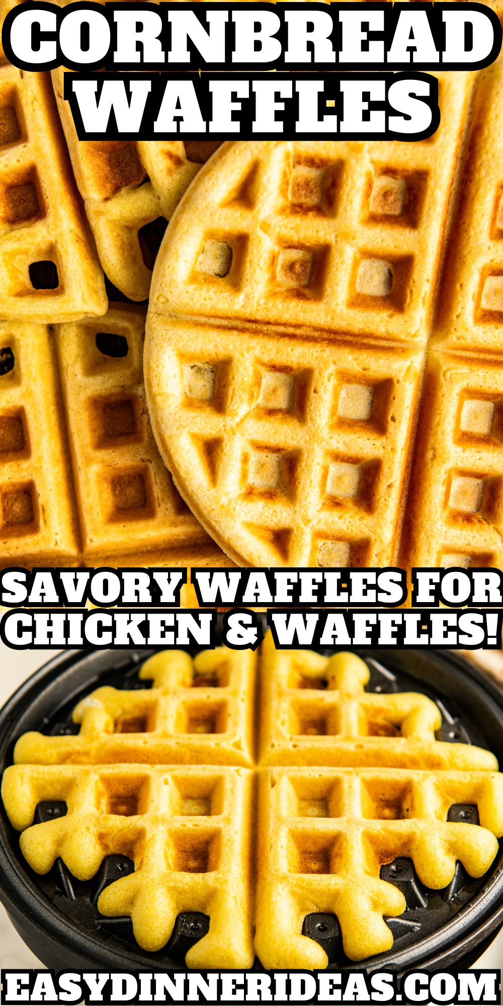 Cornbread Waffles Recipe | Easy Dinner Recipes