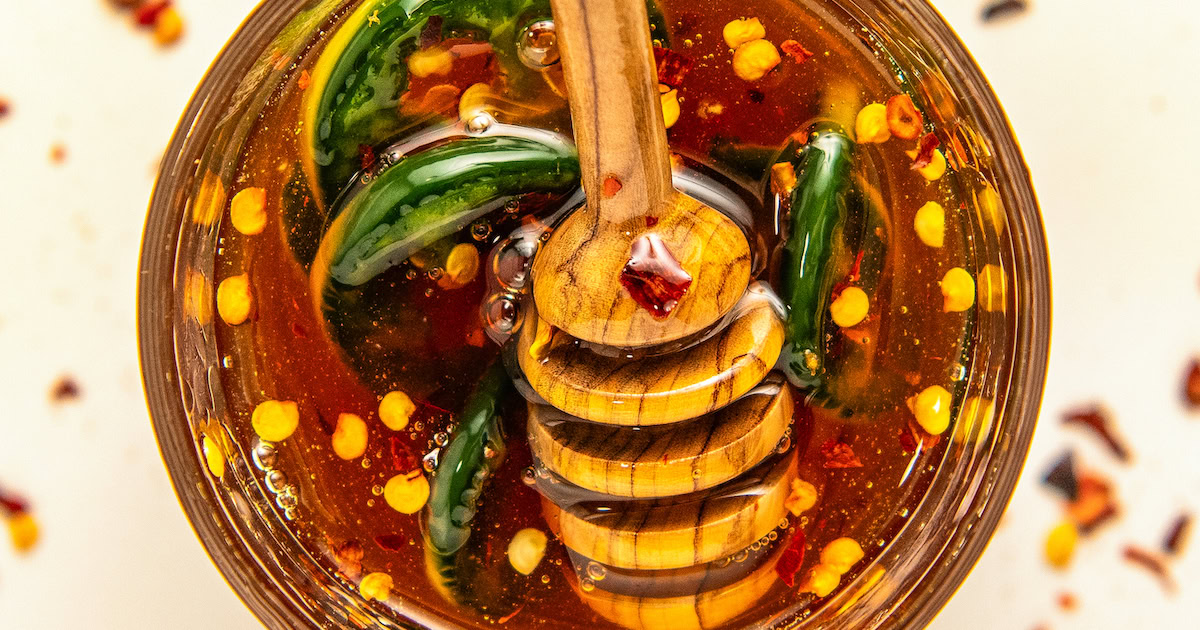 Landscape photo of hot honey.