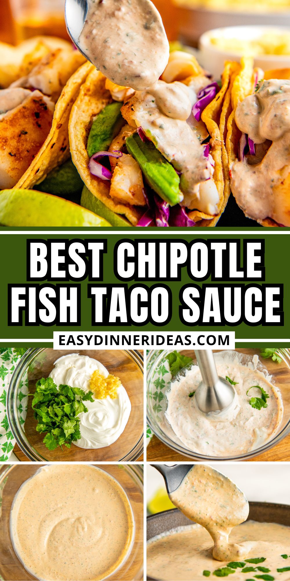 Best Fish Taco Sauce Recipe in 5 Minutes! | Easy Dinner Ideas