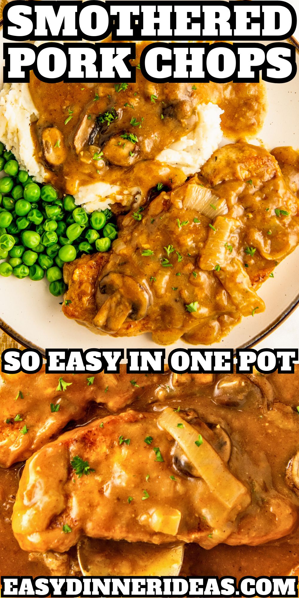 Smothered Pork Chops and Gravy | Easy Dinner Ideas