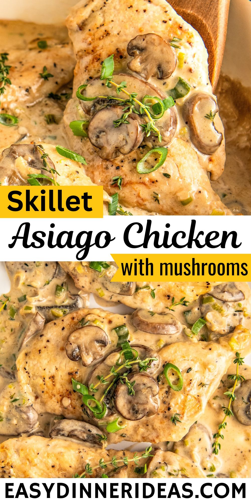 Creamy Skillet Asiago Chicken Recipe | Easy Dinner Ideas