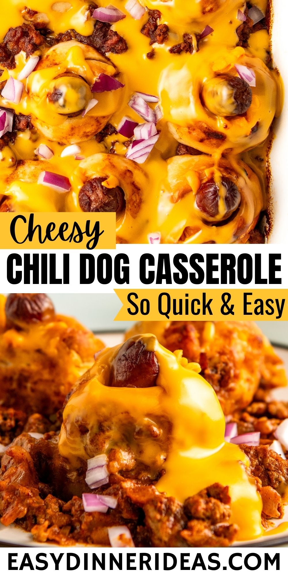 Easy Chili Hot Dog Casserole Recipe | Easy Dinner Ideas