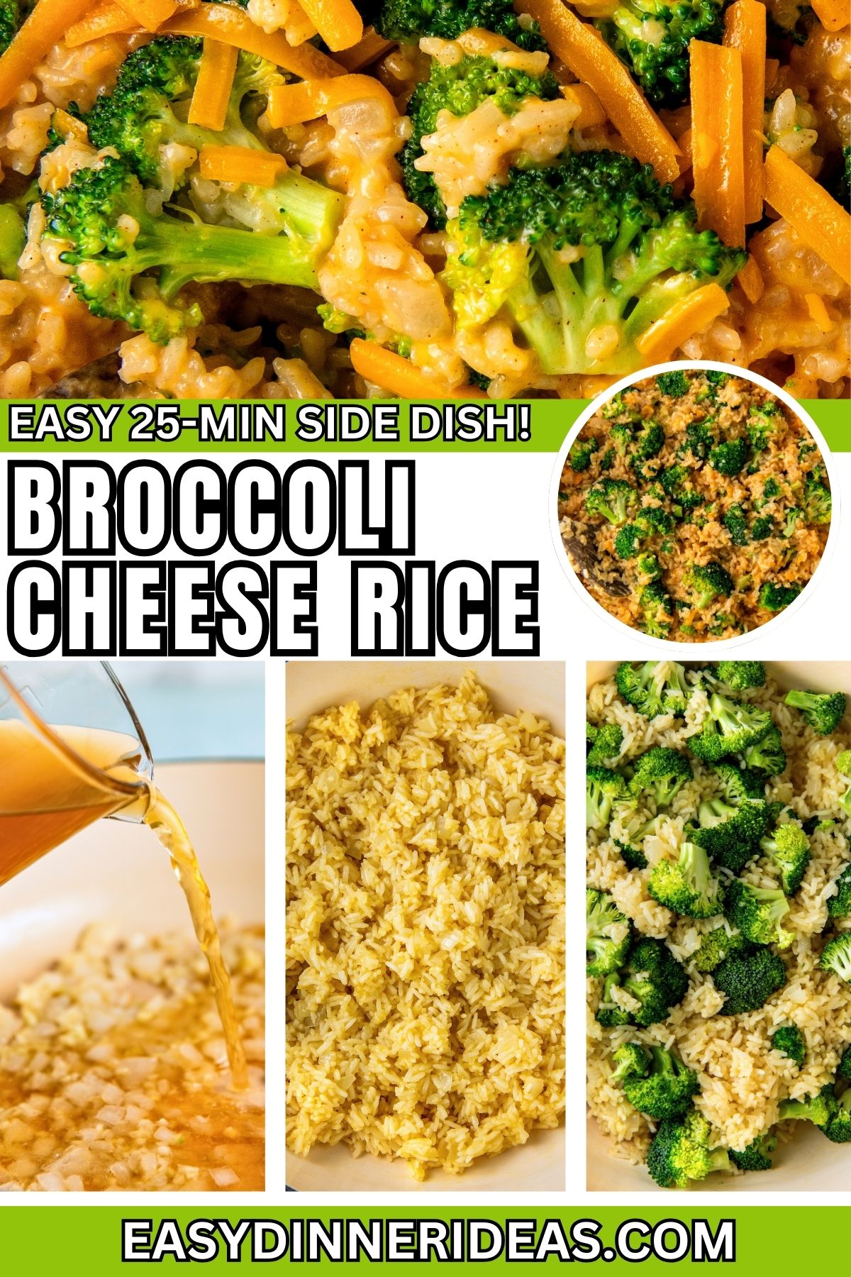 Stovetop Easy Broccoli Cheese Rice Recipe | Easy Dinner Ideas