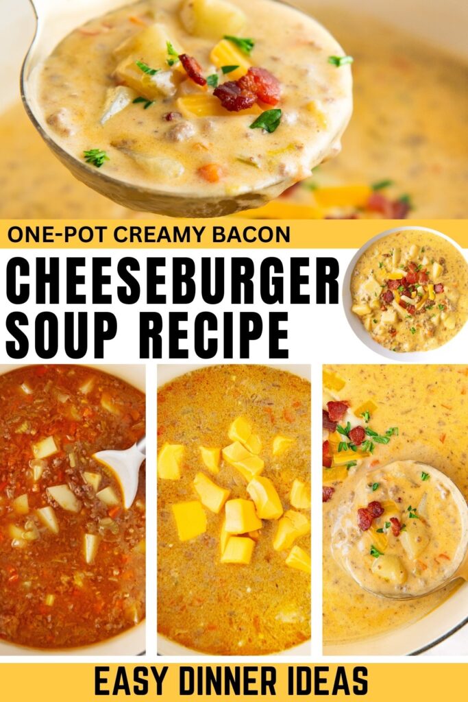 Cheeseburger soup recipe made in one pot.